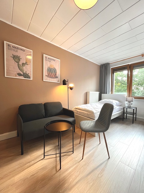 Monteurzimmer mit 2 Einzelbetten, TV und Couch
